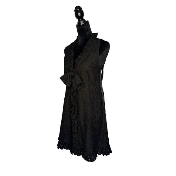 Marc By Marc Jacobs A-Line Lace Sleeveless Dress with Bow & Ruffle Detail Size 8 - Picture 8 of 15